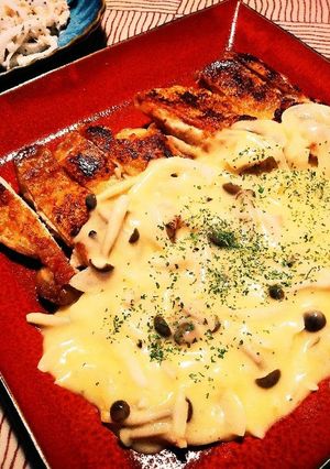 パリパリチキンのカルボナーラソース-レシピのメイン写真