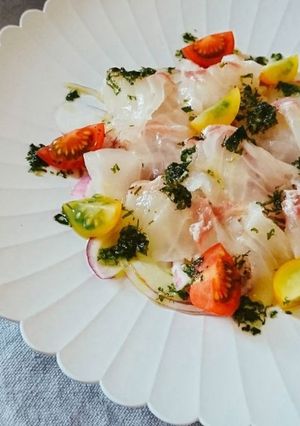 簡単薬膳☆真鯛の青じそカルパッチョ-レシピのメイン写真
