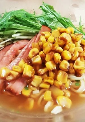 焦がし醤油コーンのひんやり味噌ラーメン-レシピのメイン写真
