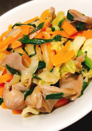 砂肝野菜炒め-レシピのメイン写真