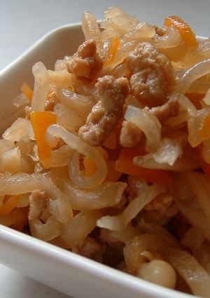 切干大根と白滝と豚挽き肉の煮物-レシピのメイン写真