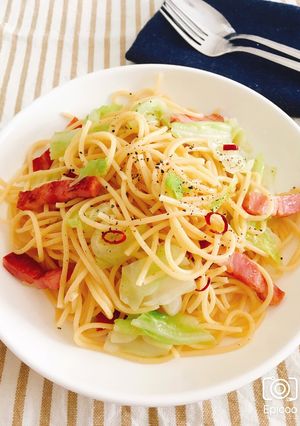 フライパン1つ！キャベツのペペロンチーノ-レシピのメイン写真