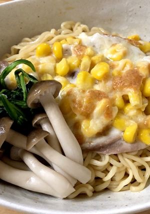 こんがりコーンチーズの冷やしみそラーメン-レシピのメイン写真