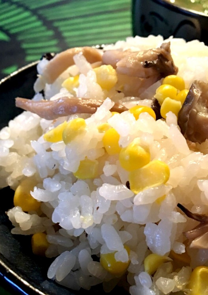 トウモロコシとしめじの炊き込みご飯-レシピのメイン写真