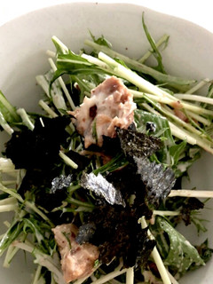 水菜とサバ缶のサラダ-レシピのメイン写真