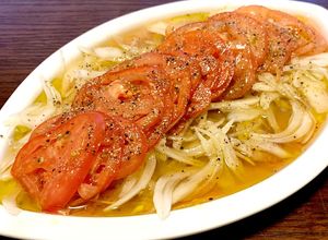 簡単トマトスライスとタマネギのサラダ-レシピのメイン写真