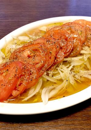 簡単トマトスライスとタマネギのサラダ-レシピのメイン写真