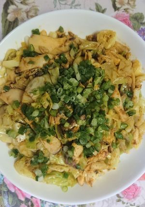 サバ水煮缶とキャベツのカレー炒め-レシピのメイン写真