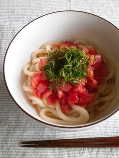 トマトぶっかけうどん-レシピのメイン写真