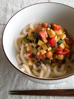 夏野菜のぶっかけうどん-レシピのメイン写真