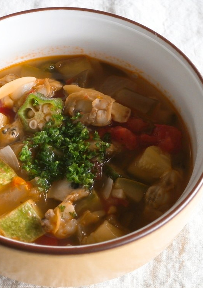 あさりと夏野菜たっぷりスープ-レシピのメイン写真