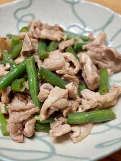 豚肉とインゲンのシーズニングソース炒め-レシピのメイン写真