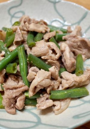豚肉とインゲンのシーズニングソース炒め-レシピのメイン写真