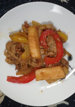 味付け生姜焼き豚肉で野菜炒め-レシピのメイン写真