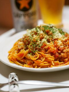 フライパン一つ簡単時短ミートソースパスタ-レシピのメイン写真