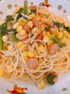 ほうれん草とコーンの和風パスタ-レシピのメイン写真
