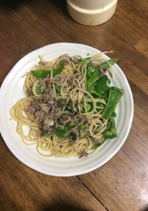 ピーマンと鯖の水煮缶のパスタ-レシピのメイン写真