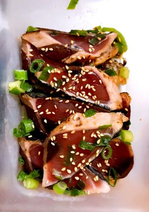 付属のタレで！鰹のタタキのネギごま油漬け-レシピのメイン写真