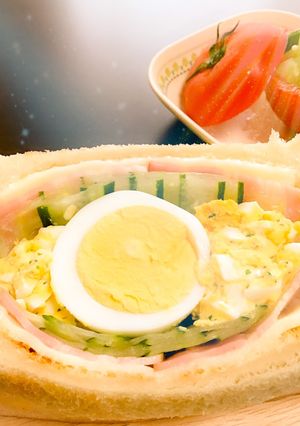 卵たっぷりチーズベーコンのサンドウィッチ-レシピのメイン写真