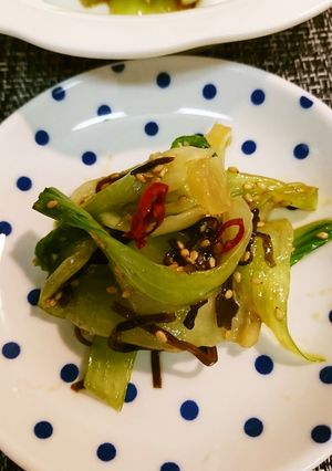 チンゲン菜の塩昆布和え-レシピのメイン写真