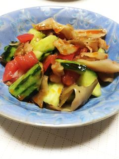 榨菜とトマトと胡瓜の中華サラダ-レシピのメイン写真