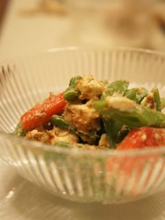 今日の小鉢*いんげんのクリームチーズ和え-レシピのメイン写真