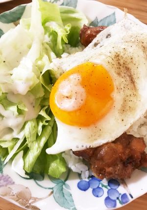 冷凍で味しみチキンロコモコ-レシピのメイン写真