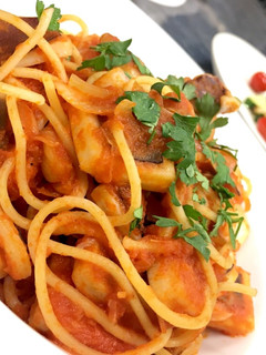 イカの軽い煮込みのトマトパスタ-レシピのメイン写真