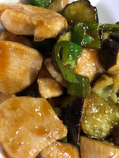 ナスピーマン鶏胸肉のオイスターソース炒め-レシピのメイン写真
