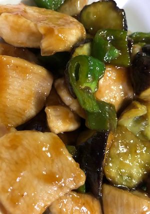 ナスピーマン鶏胸肉のオイスターソース炒め-レシピのメイン写真