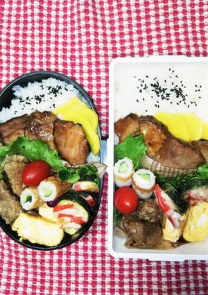 高校男子弁当&パパ弁当♡豚照り丼6/24-レシピのメイン写真