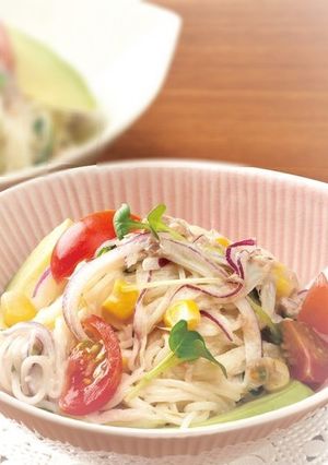 栄養たっぷり！そうめんサラダ-レシピのメイン写真