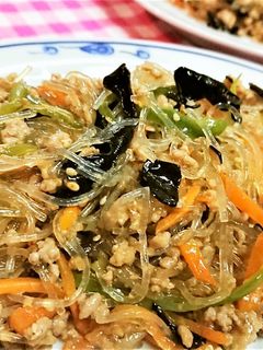 フライパン1つ【春雨と豚挽肉の中華炒め】-レシピのメイン写真