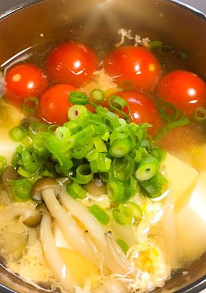 βカロテン・抗がん作用・トマトの味噌汁♪-レシピのメイン写真