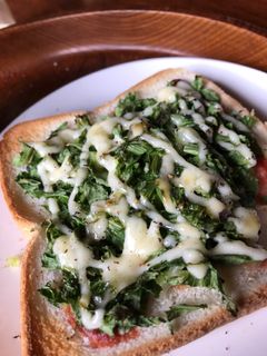 セロリの葉消費☆美腸トースト-レシピのメイン写真