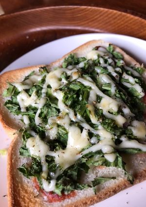 セロリの葉消費☆美腸トースト-レシピのメイン写真
