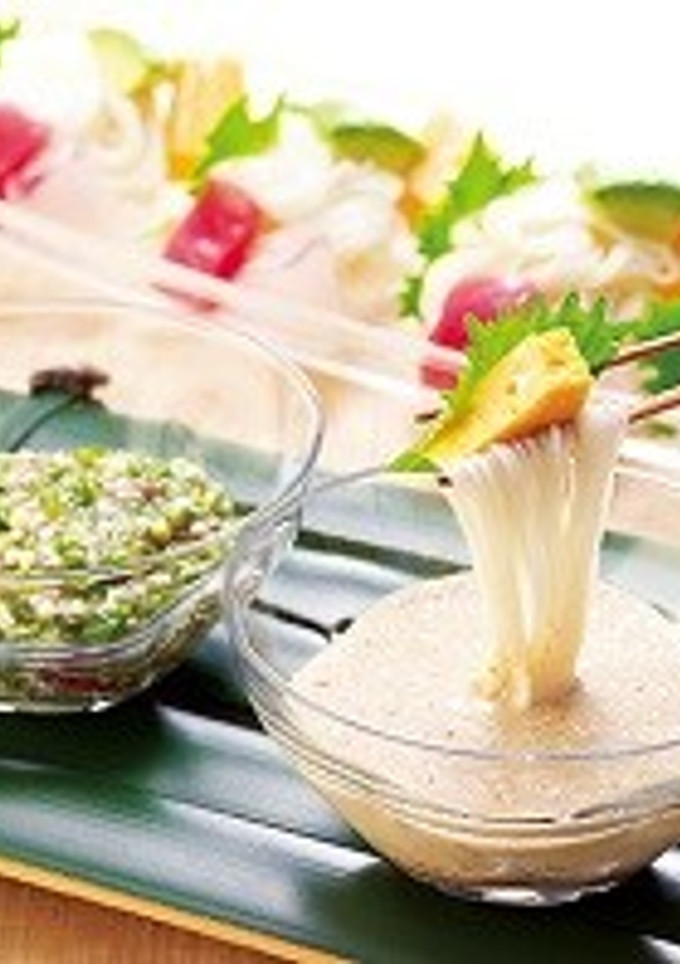 素麺ちらし　～白と緑の変わりだれ～-レシピのメイン写真