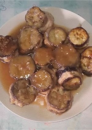 茄子の鶏ひき肉はさみ焼き-レシピのメイン写真