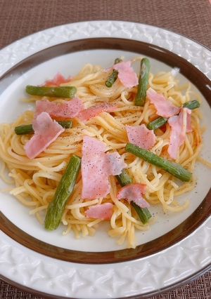 【時短】アスパラベーコンの簡単塩焼きそば-レシピのメイン写真