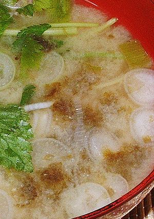 焼き海苔と長ねぎの味噌汁（生海苔の代用）-レシピのメイン写真