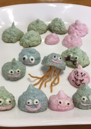 紫芋パウダーでスライム メレンゲクッキー-レシピのメイン写真