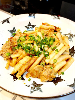 簡単!豚肉と山芋のバタポン炒め♥-レシピのメイン写真