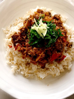 簡単♪野菜たっぷりジャージー丼♡薬味添え-レシピのメイン写真