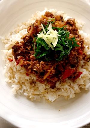 簡単♪野菜たっぷりジャージー丼♡薬味添え-レシピのメイン写真