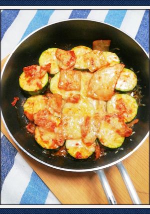 時短簡単！ズッキーニキムチーズ焼き-レシピのメイン写真