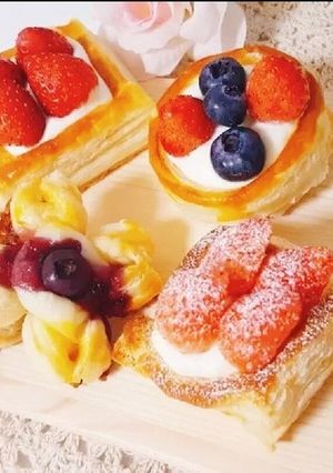 いろんな形のフルーツパイ☆-レシピのメイン写真
