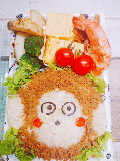 そぼろでおさるのもんきち♪♪キャラ弁♪♪-レシピのメイン写真