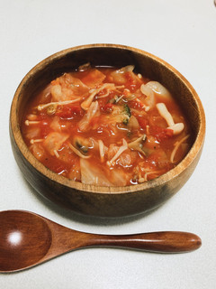 簡単★冷蔵庫の余り物で食べるトマトスープ-レシピのメイン写真