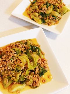 レタスと挽肉の中華炒め#大量消費#丼ぶり-レシピのメイン写真