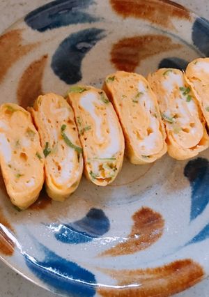 ダシダで簡単ネギ入り卵焼き-レシピのメイン写真